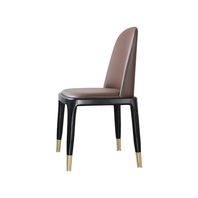 Upholstered Dining Chairs Parsons Chairs with Solid Wood Base