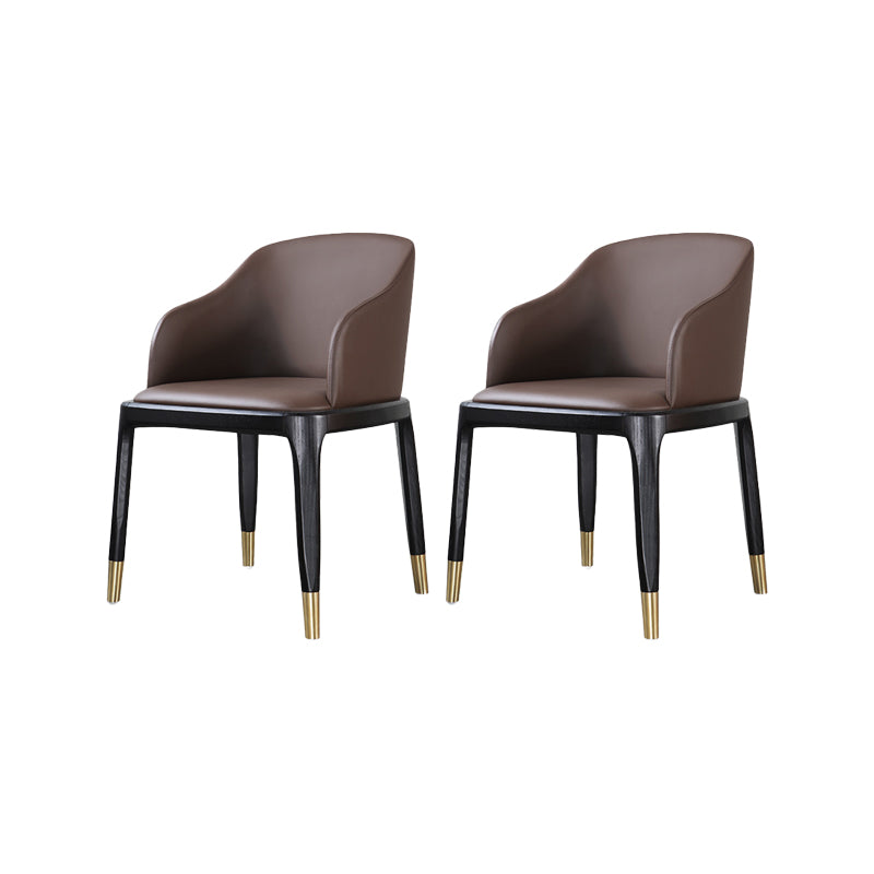Upholstered Dining Chairs Parsons Chairs with Solid Wood Base