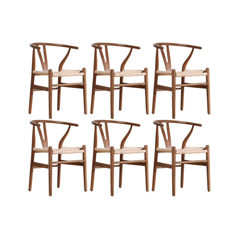 Modern Style Side Chair Low Back Solid Wood Dining Chair for Home
