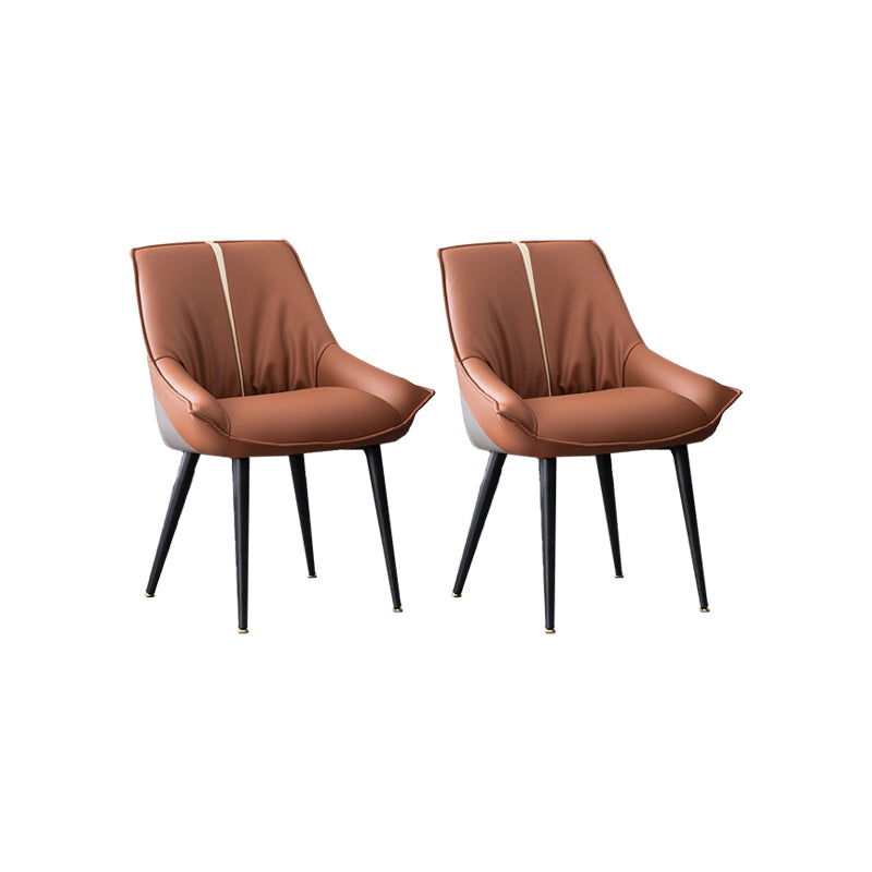 Modern PU Leather Side Chair Parsons Indoor Dining Chair for Home