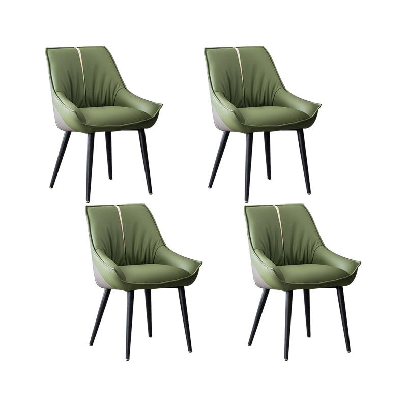Modern PU Leather Side Chair Parsons Indoor Dining Chair for Home