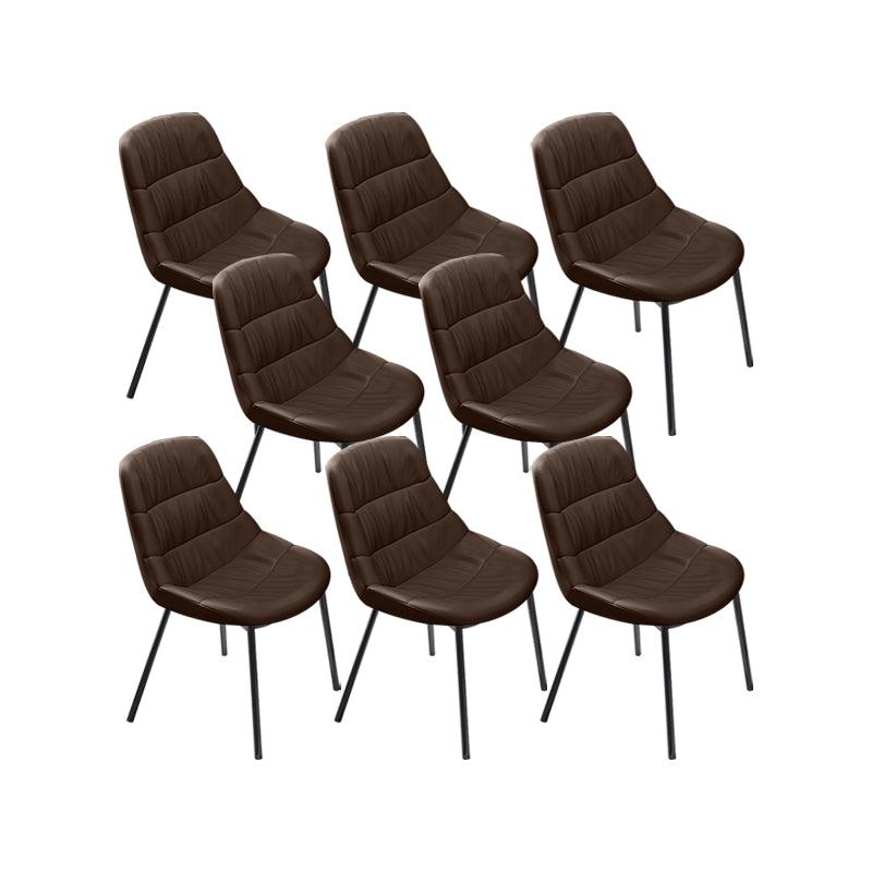 Modern Style Side Chair Leather Parsons Dining Chair for Home