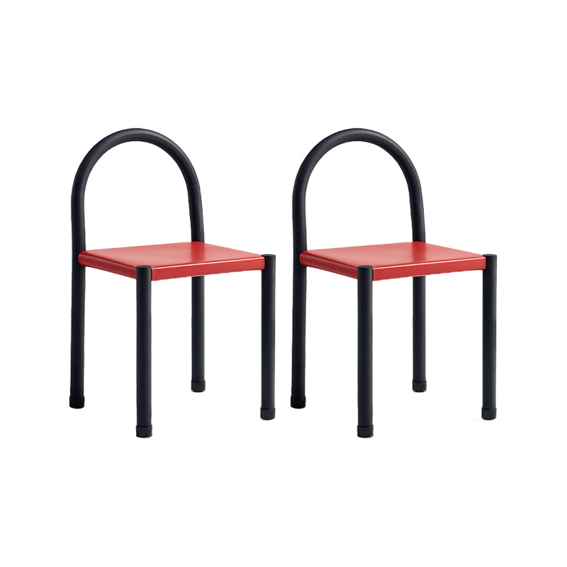 Modern Style Leather Side Chair Open Back Dining Chair for Home