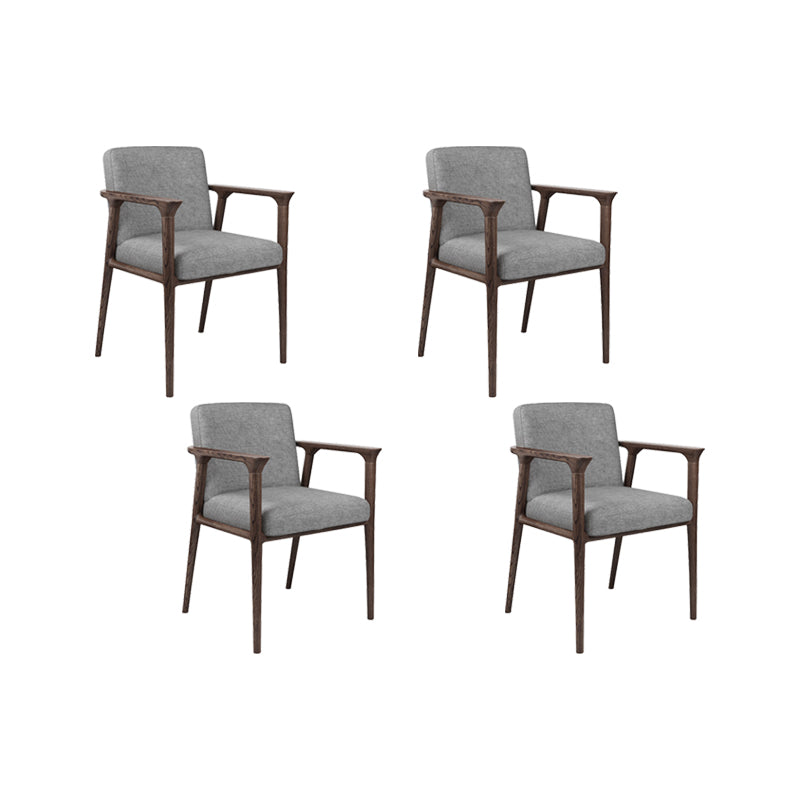 Solid Wood Arm Chair Upholstered Modern Dining Chair for Home