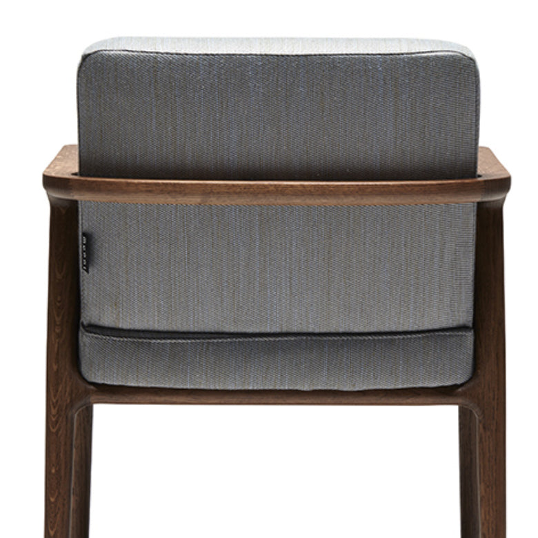 Solid Wood Arm Chair Upholstered Modern Dining Chair for Home