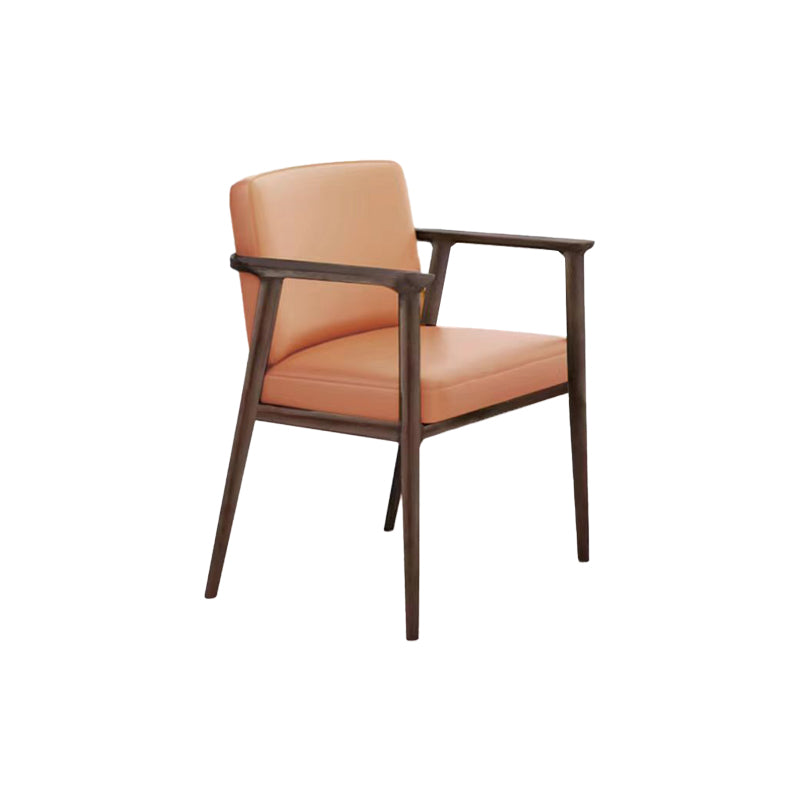 Solid Wood Arm Chair Upholstered Modern Dining Chair for Home