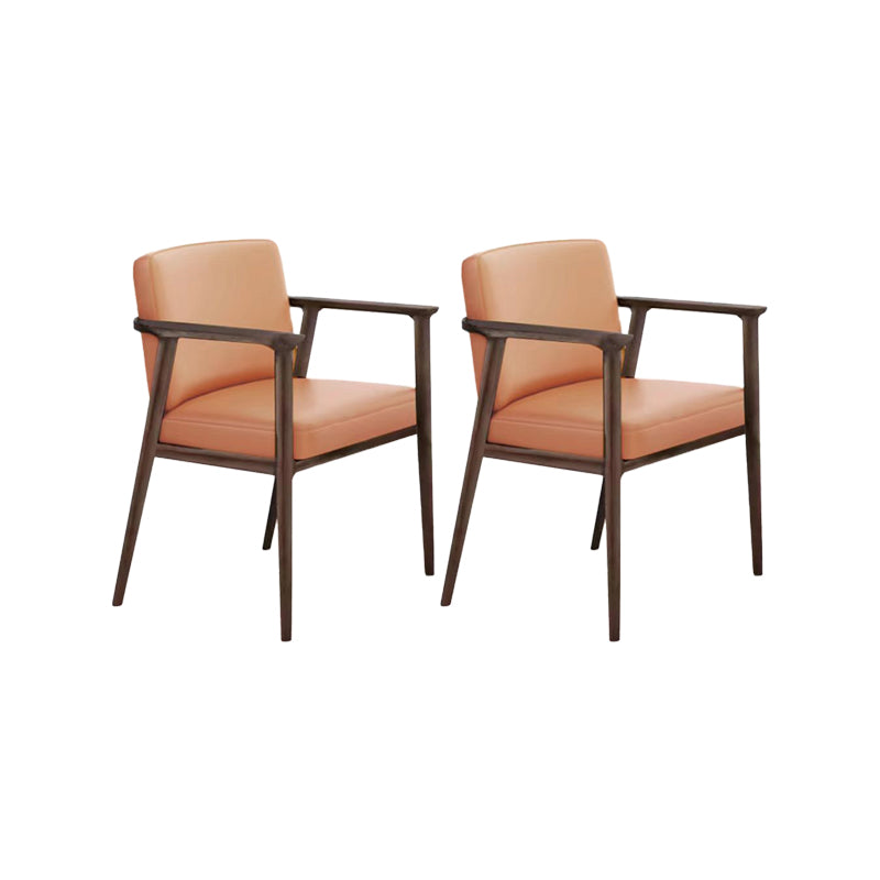 Solid Wood Arm Chair Upholstered Modern Dining Chair for Home