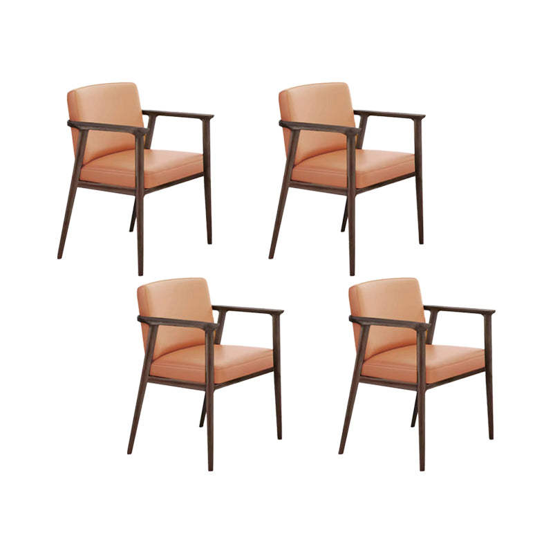 Solid Wood Arm Chair Upholstered Modern Dining Chair for Home