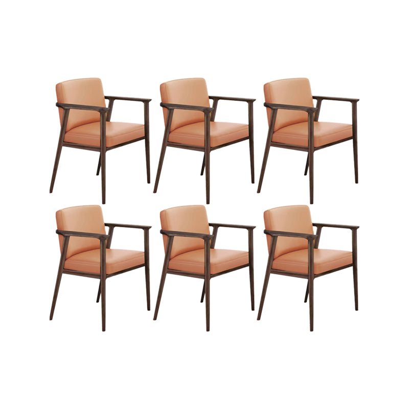 Solid Wood Arm Chair Upholstered Modern Dining Chair for Home