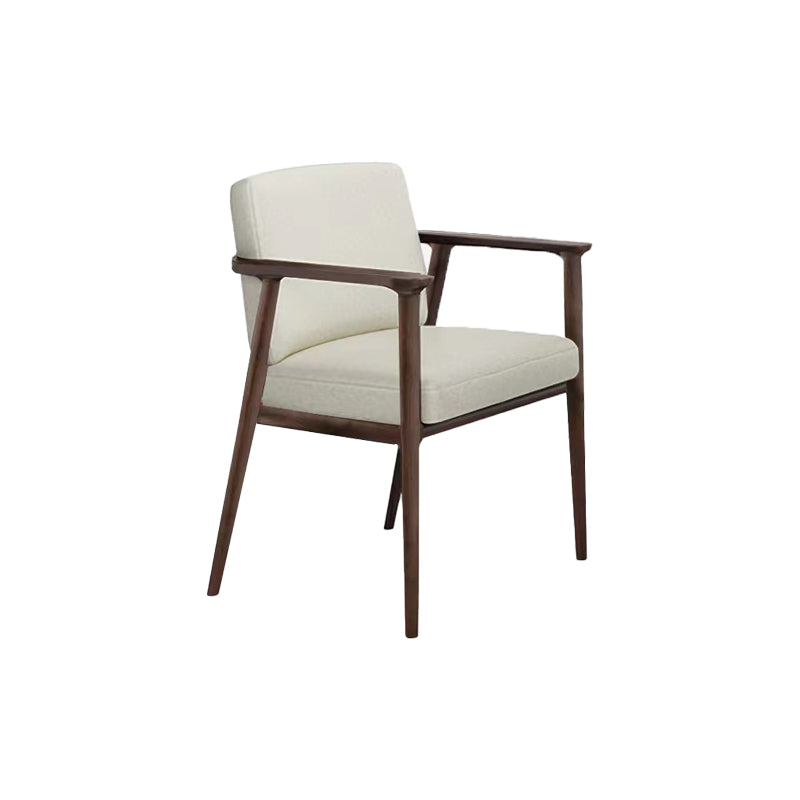 Solid Wood Arm Chair Upholstered Modern Dining Chair for Home