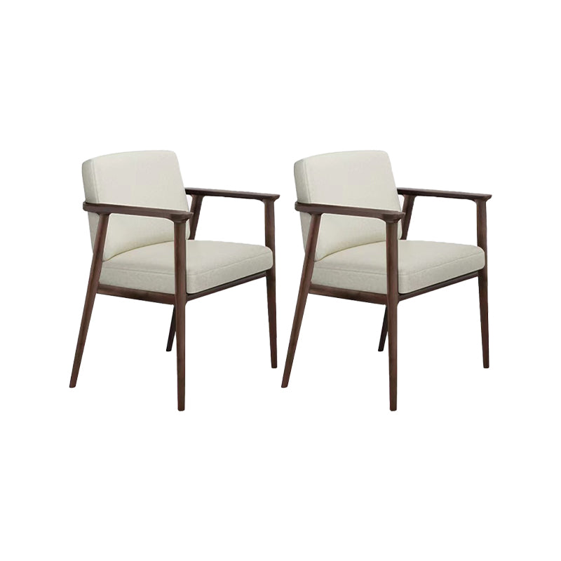 Solid Wood Arm Chair Upholstered Modern Dining Chair for Home