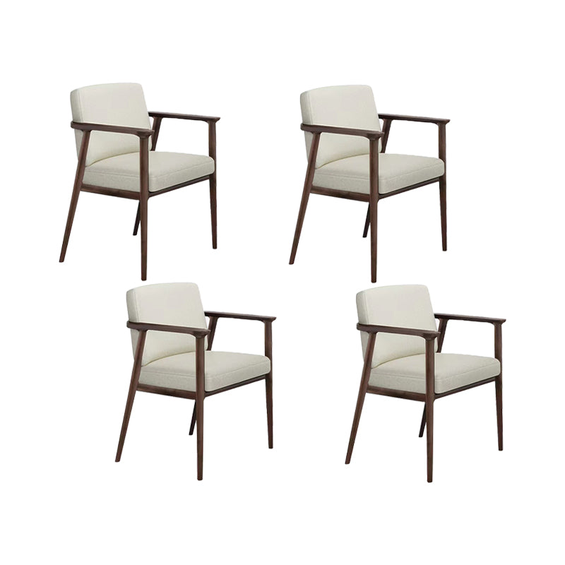 Solid Wood Arm Chair Upholstered Modern Dining Chair for Home