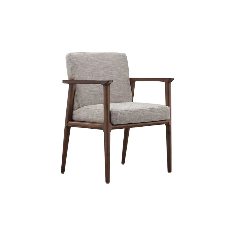 Solid Wood Arm Chair Upholstered Modern Dining Chair for Home