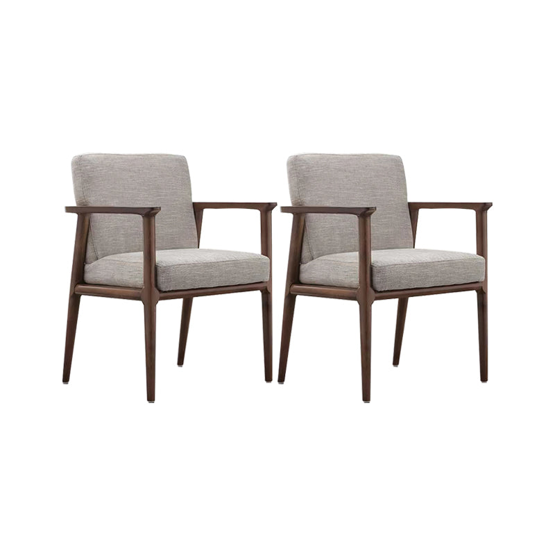 Solid Wood Arm Chair Upholstered Modern Dining Chair for Home