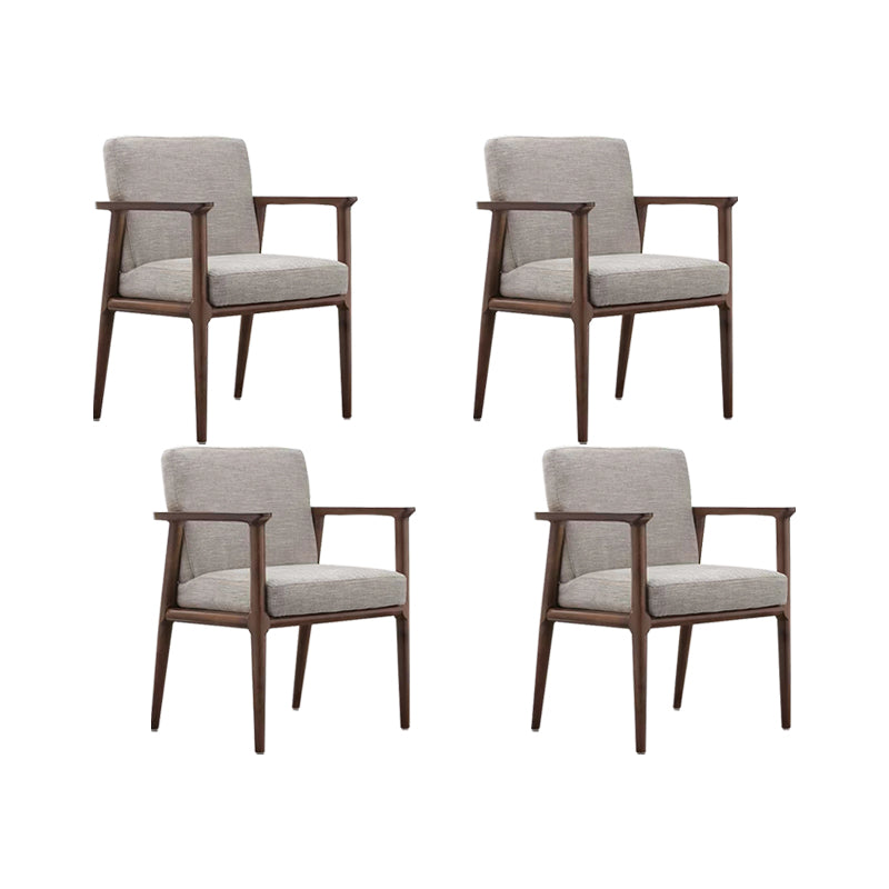 Solid Wood Arm Chair Upholstered Modern Dining Chair for Home
