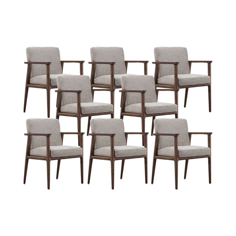 Solid Wood Arm Chair Upholstered Modern Dining Chair for Home