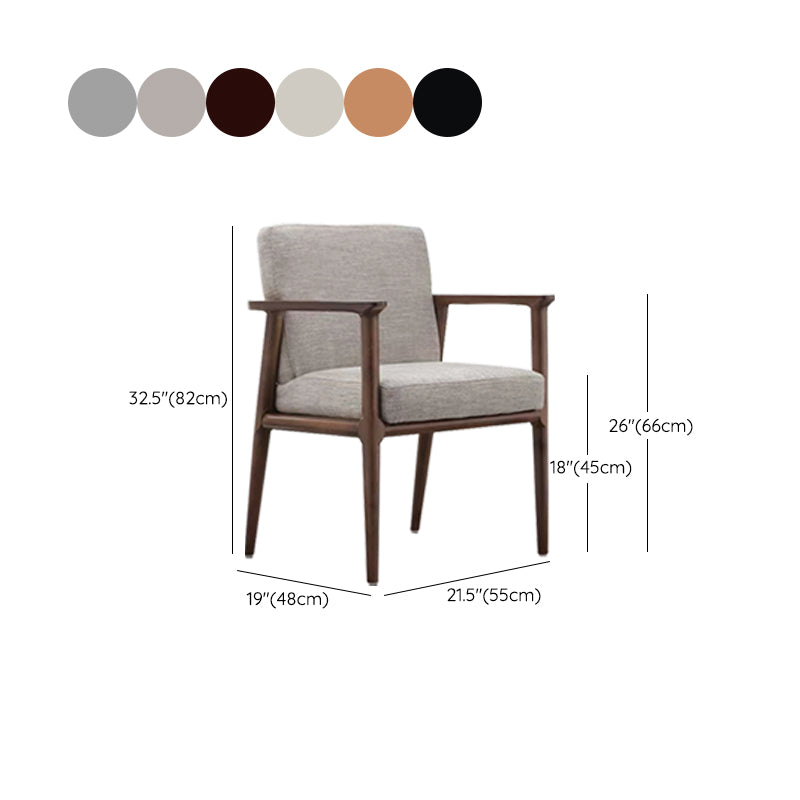 Solid Wood Arm Chair Upholstered Modern Dining Chair for Home