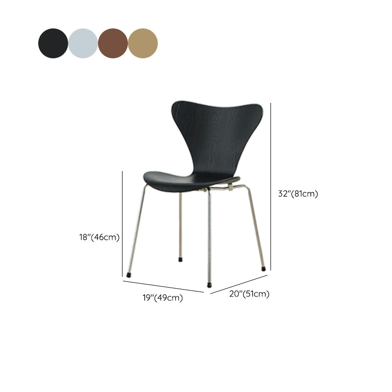 Industrial Style Side Chair Wooden Indoor Dining Chair for Home