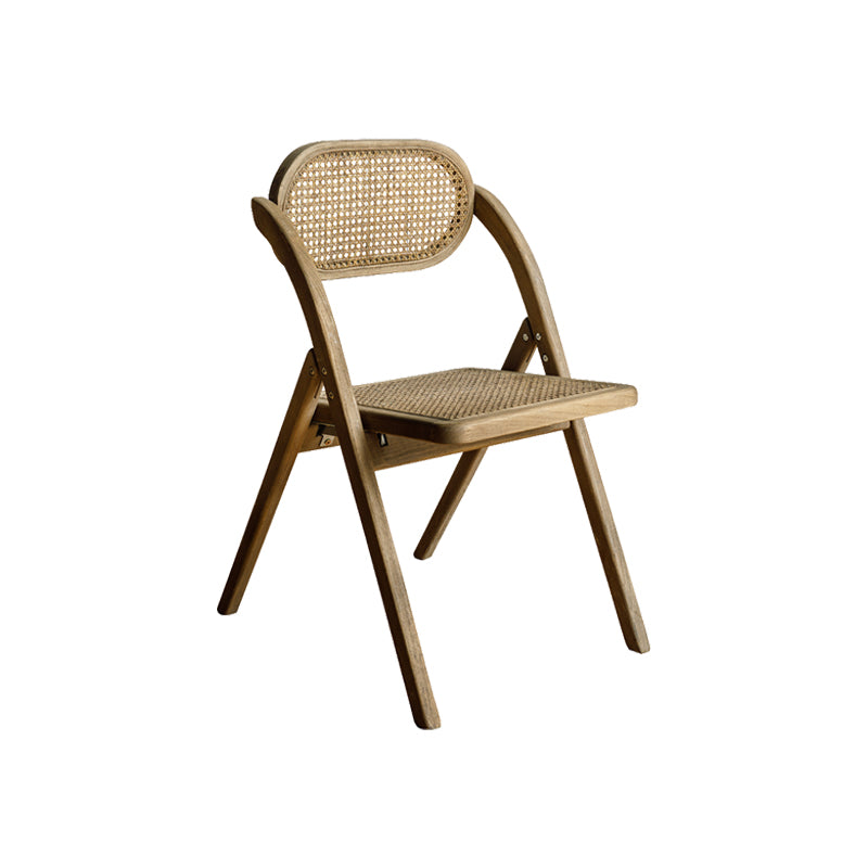 Solid Wood Side Chair Modern Folding Dining Chair for Living Room