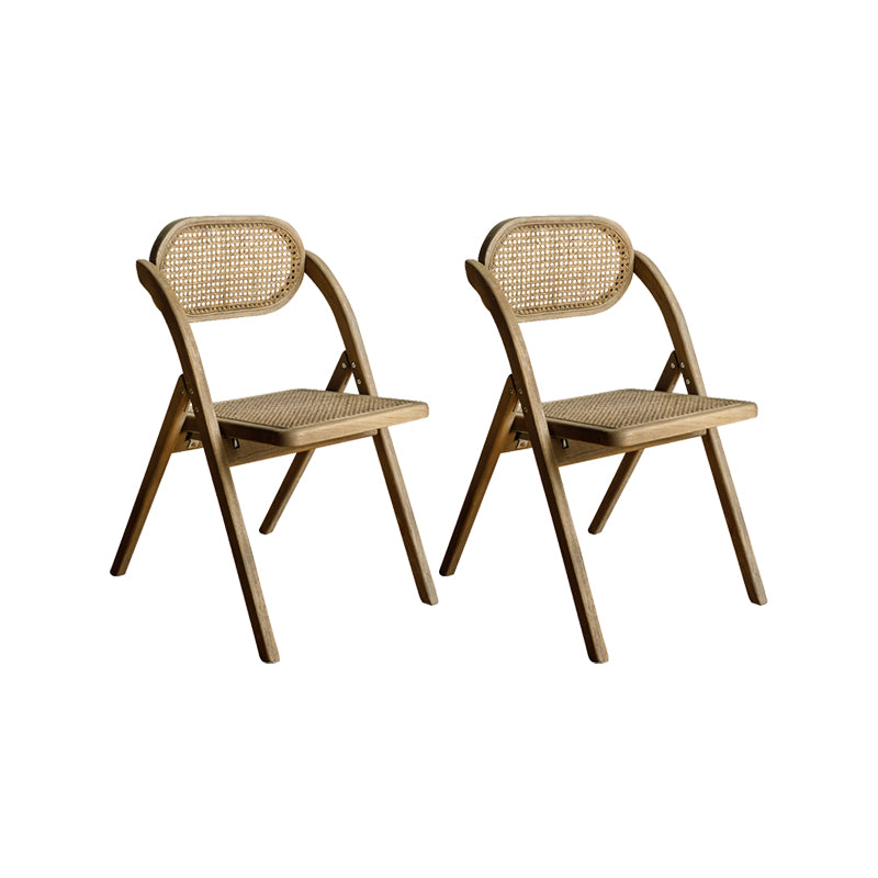 Solid Wood Side Chair Modern Folding Dining Chair for Living Room