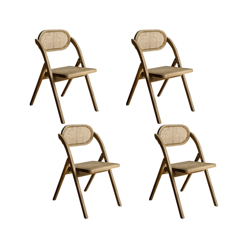 Solid Wood Side Chair Modern Folding Dining Chair for Living Room