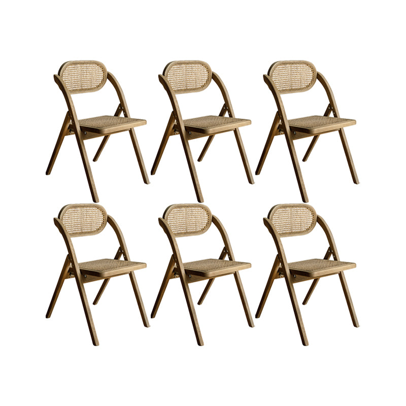 Solid Wood Side Chair Modern Folding Dining Chair for Living Room