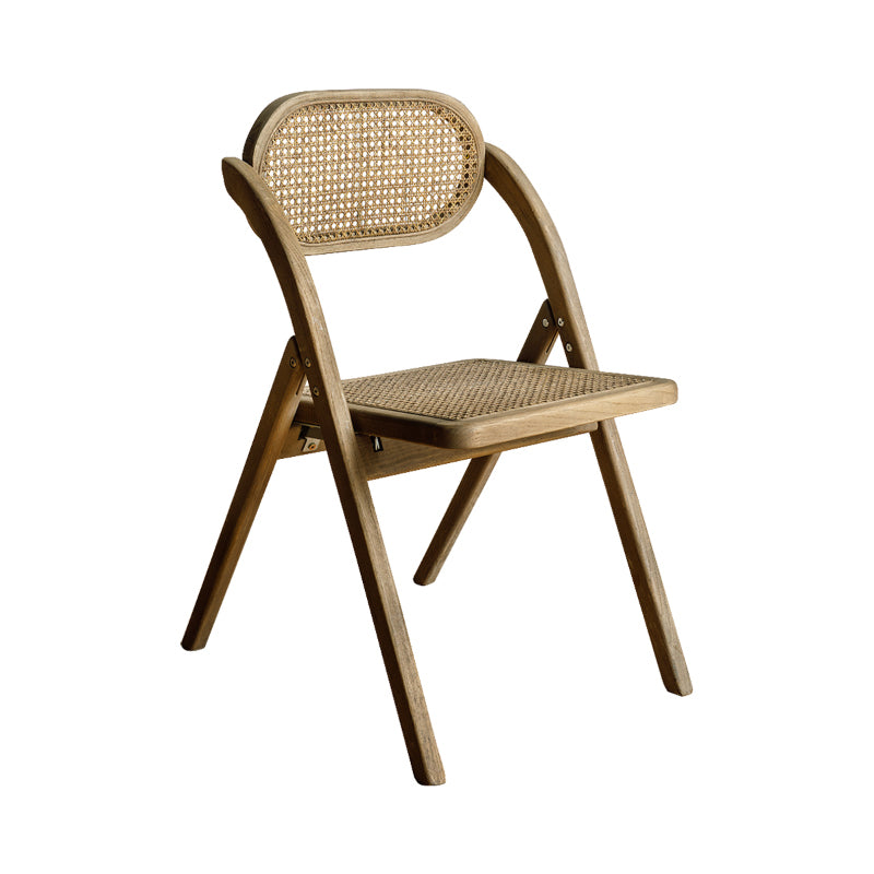Solid Wood Side Chair Modern Folding Dining Chair for Living Room