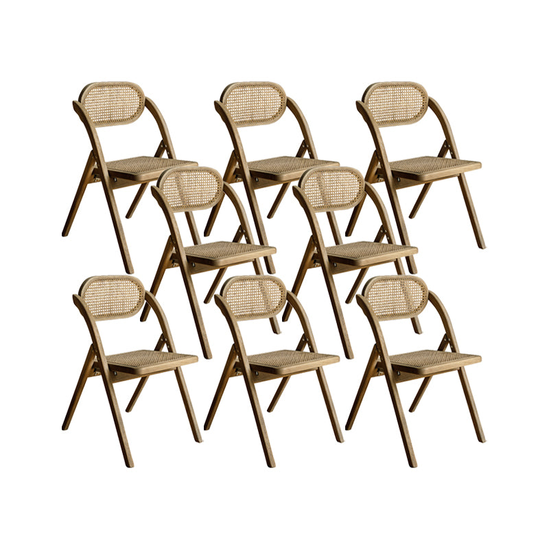 Solid Wood Side Chair Modern Folding Dining Chair for Living Room
