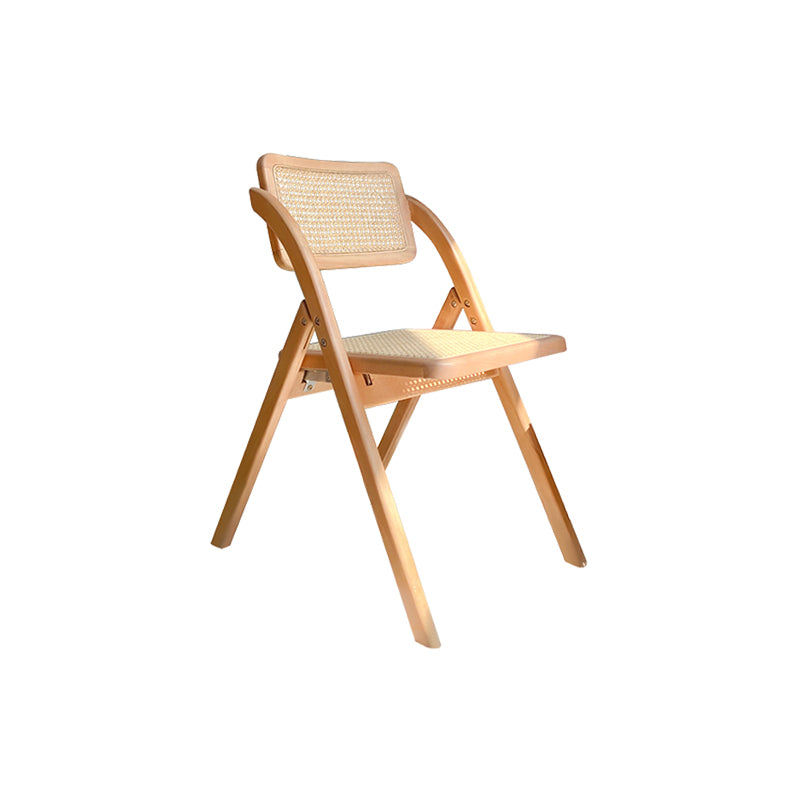Solid Wood Side Chair Modern Folding Dining Chair for Living Room
