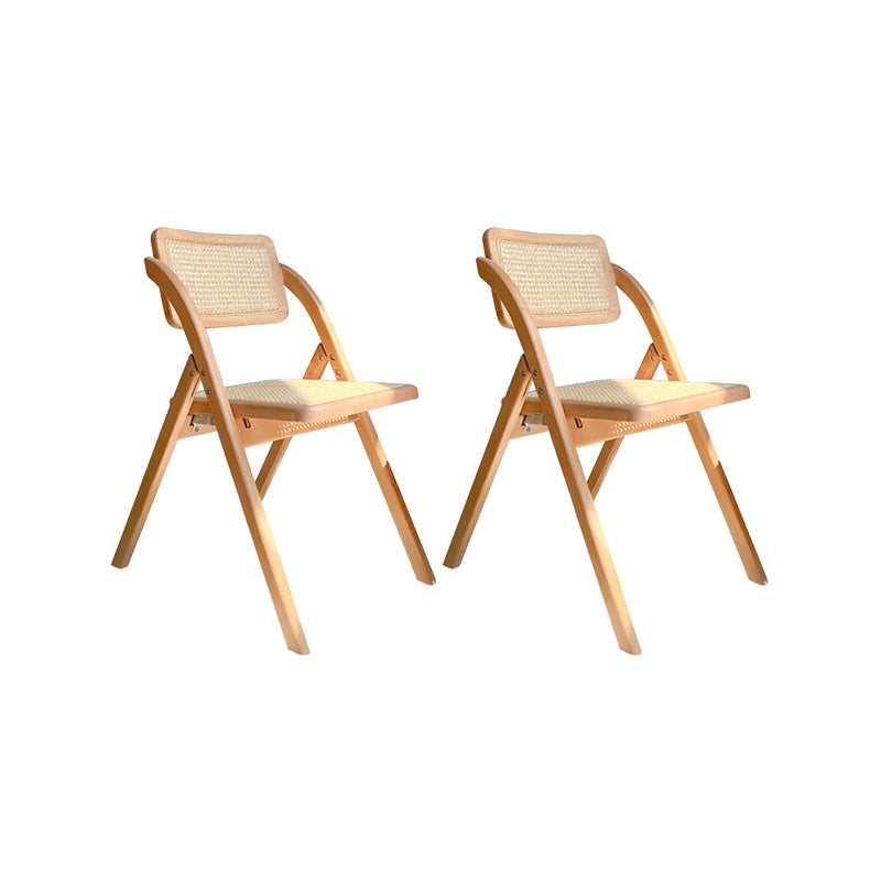 Solid Wood Side Chair Modern Folding Dining Chair for Living Room