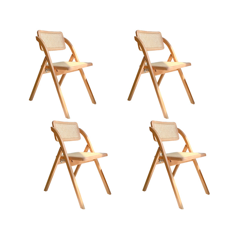 Solid Wood Side Chair Modern Folding Dining Chair for Living Room