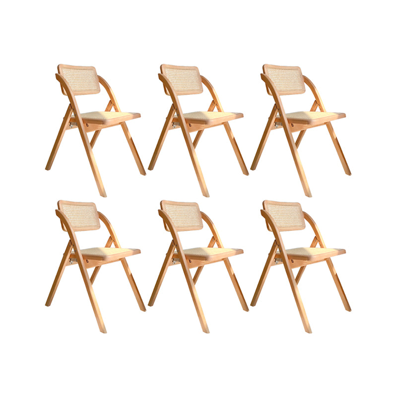 Solid Wood Side Chair Modern Folding Dining Chair for Living Room