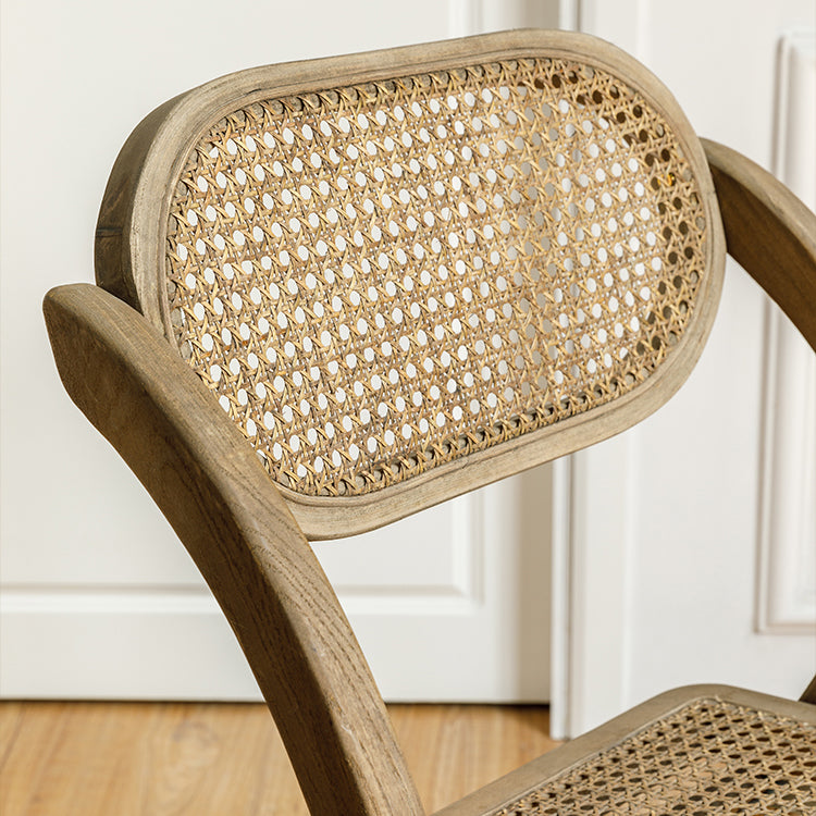 Solid Wood Side Chair Modern Folding Dining Chair for Living Room