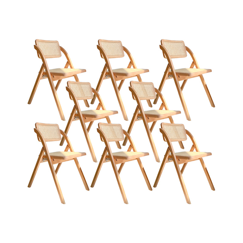 Solid Wood Side Chair Modern Folding Dining Chair for Living Room