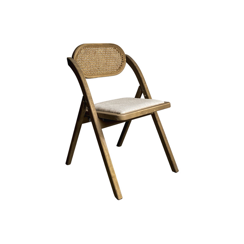 Solid Wood Side Chair Modern Folding Dining Chair for Living Room
