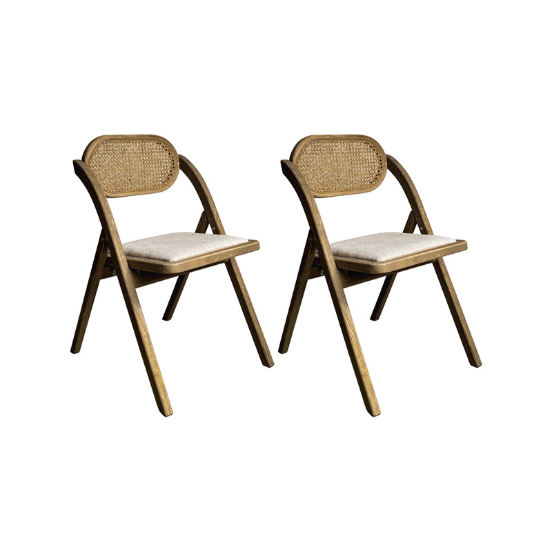 Solid Wood Side Chair Modern Folding Dining Chair for Living Room