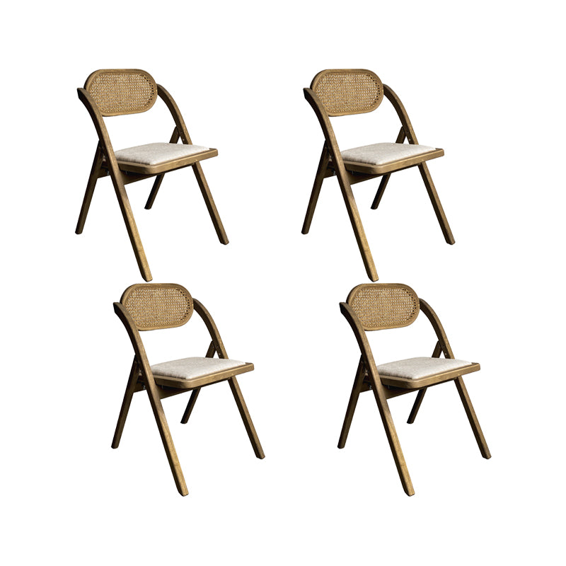 Solid Wood Side Chair Modern Folding Dining Chair for Living Room