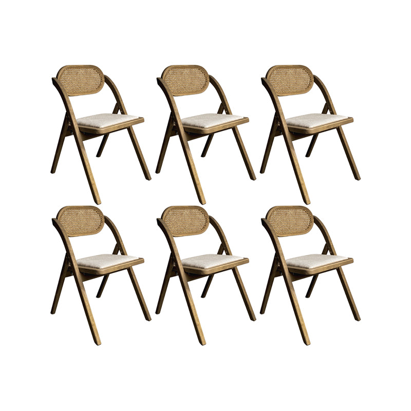 Solid Wood Side Chair Modern Folding Dining Chair for Living Room