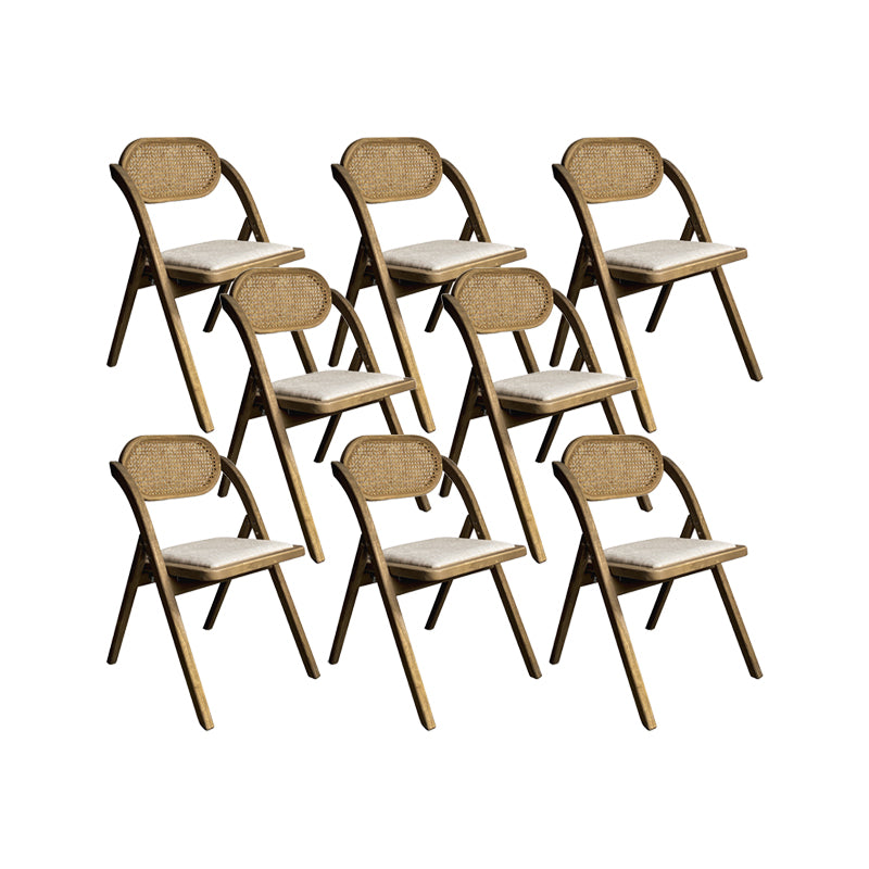 Solid Wood Side Chair Modern Folding Dining Chair for Living Room