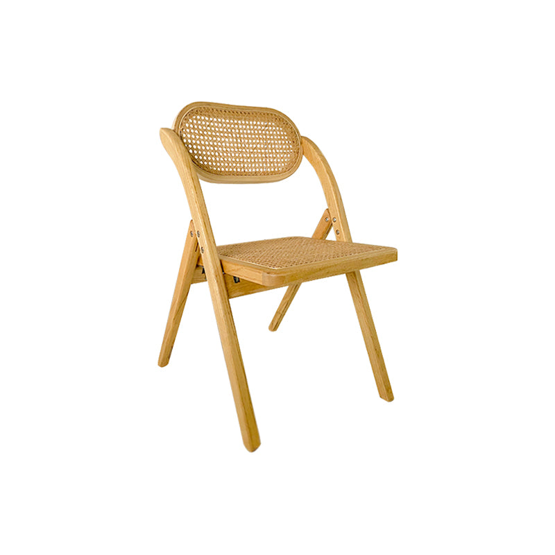 Solid Wood Side Chair Modern Folding Dining Chair for Living Room