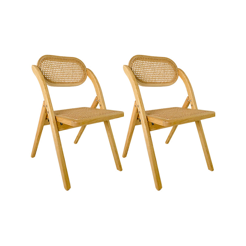 Solid Wood Side Chair Modern Folding Dining Chair for Living Room