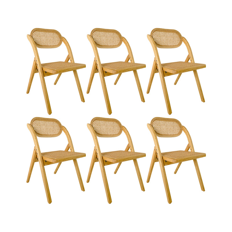 Solid Wood Side Chair Modern Folding Dining Chair for Living Room