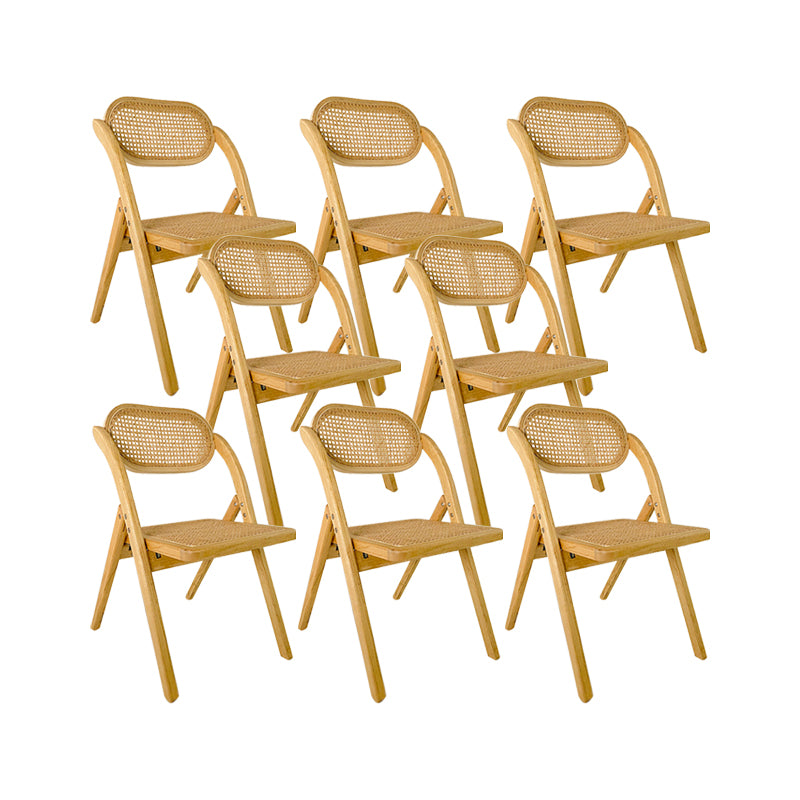 Solid Wood Side Chair Modern Folding Dining Chair for Living Room