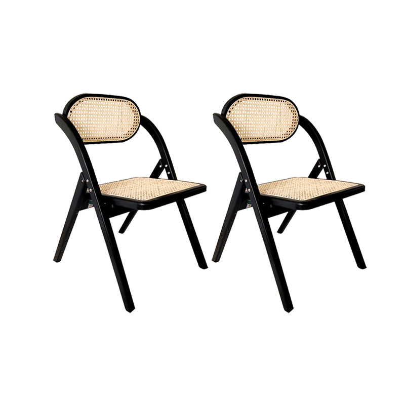 Solid Wood Side Chair Modern Folding Dining Chair for Living Room