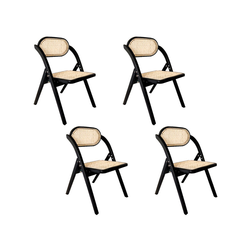 Solid Wood Side Chair Modern Folding Dining Chair for Living Room