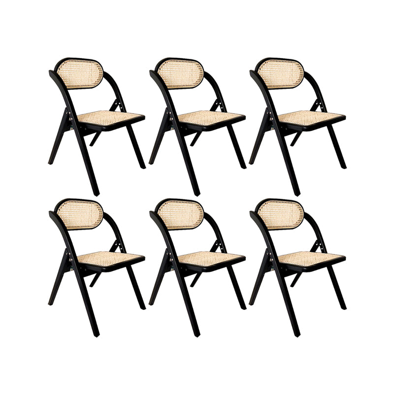 Solid Wood Side Chair Modern Folding Dining Chair for Living Room