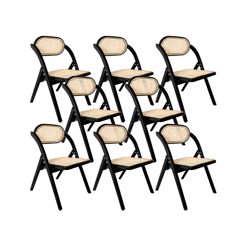 Solid Wood Side Chair Modern Folding Dining Chair for Living Room