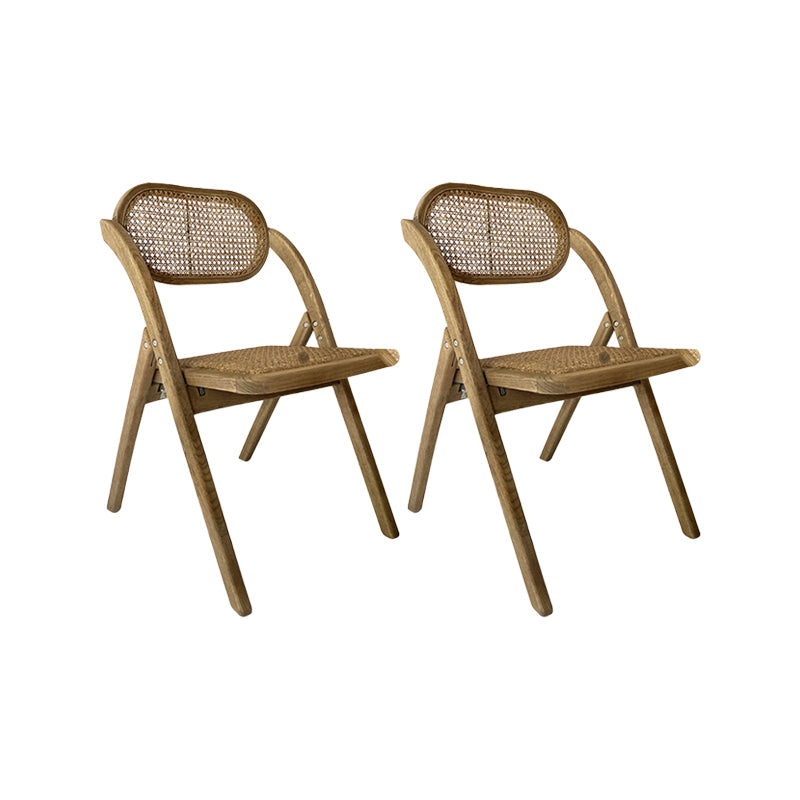 Solid Wood Side Chair Modern Folding Dining Chair for Living Room