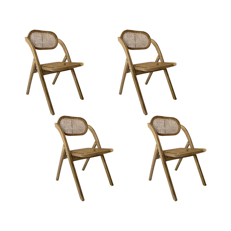 Solid Wood Side Chair Modern Folding Dining Chair for Living Room