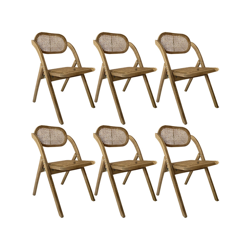 Solid Wood Side Chair Modern Folding Dining Chair for Living Room